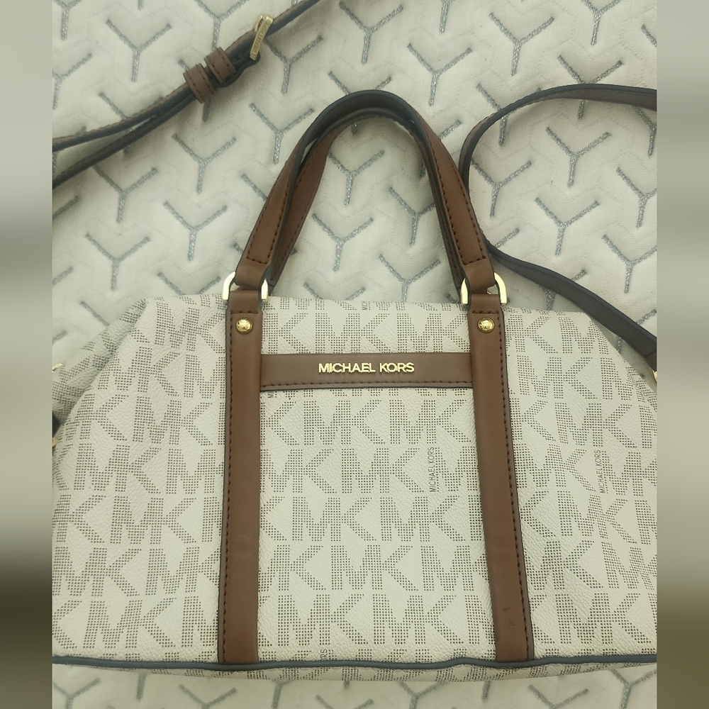 Michael Kors Brown and Cream‎ Women's Bag